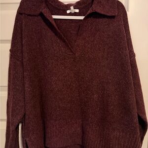 Maurices Wine V-Neck Sweater
